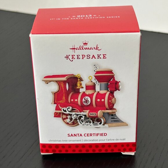 Hallmark Keepsake Christmas Ornament 2013 Santa Certified 1 in Series Toy Train - Picture 1 of 15